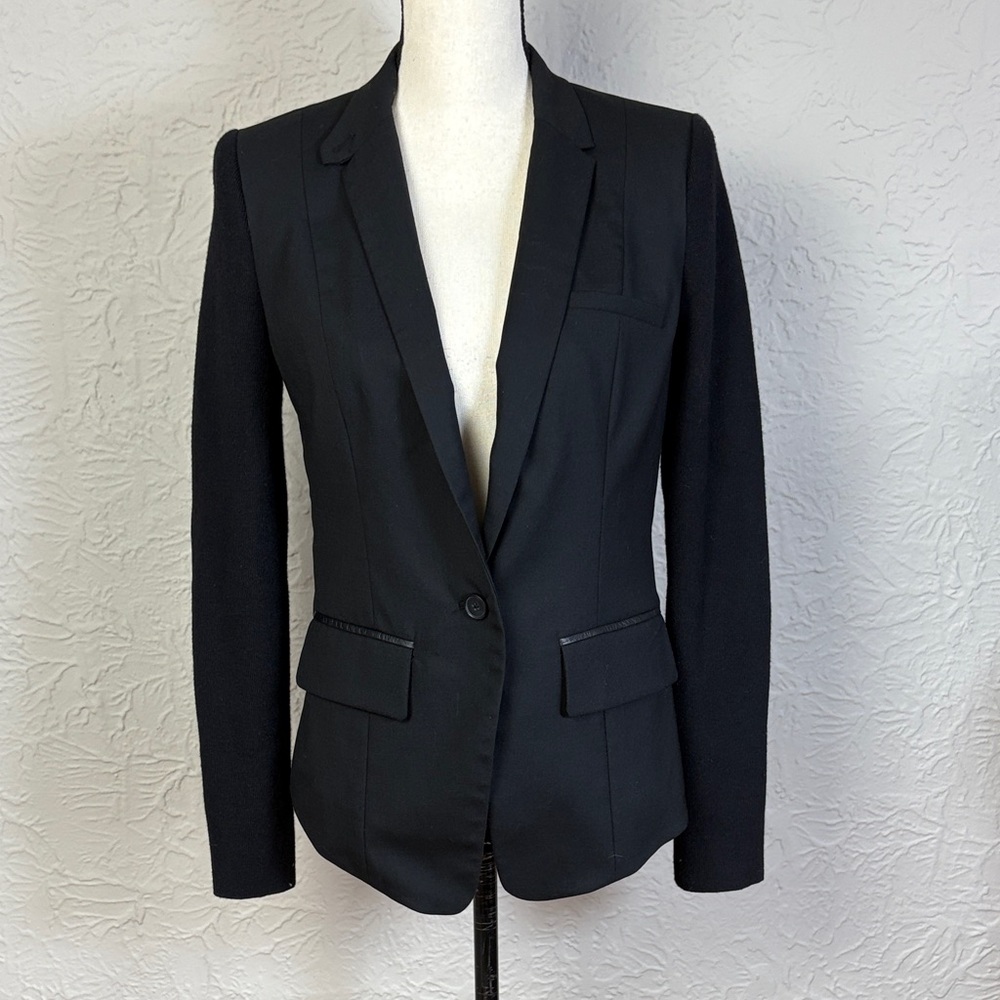 Cut25 by Yigal Azrouel Leather Elbow Patch Blazer